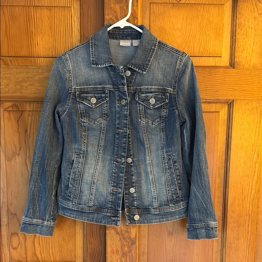 Chico's Blue Denim Jean Jacket